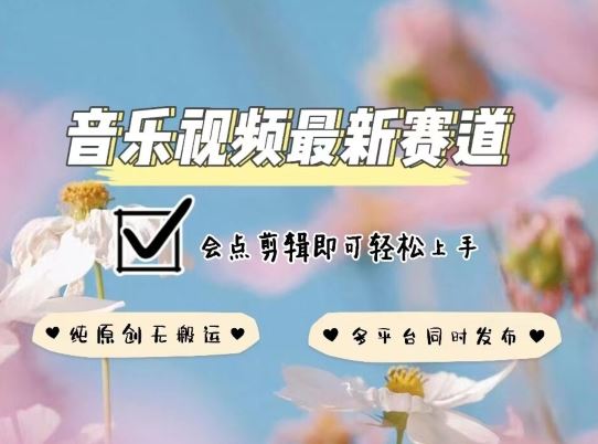 音乐视频赛道新玩法，纯原创可多平台发布，小白轻松学【必看】-创学笔记