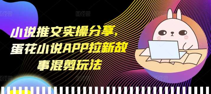 小说推文实操分享，蛋花小说APP拉新故事混剪玩法-创学笔记